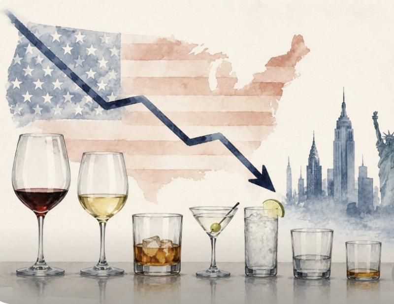Il consumo di alcol negli Usa resta ai minimi, ma cambiano le abitudini Il consumo di alcol negli Usa resta ai minimi, ma cambiano le abitudini